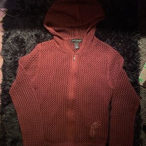 Urban Heritage Burgundy Mesh Jacket